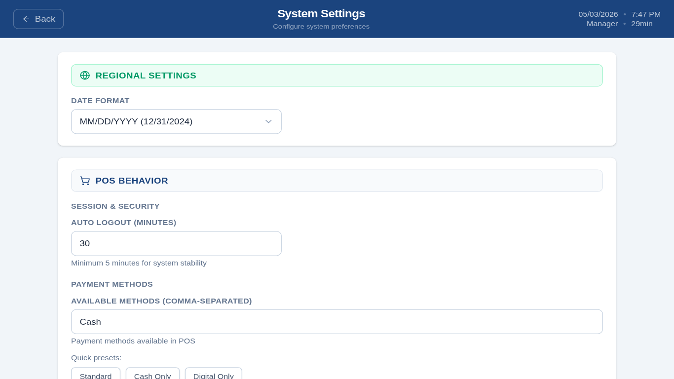 System Settings